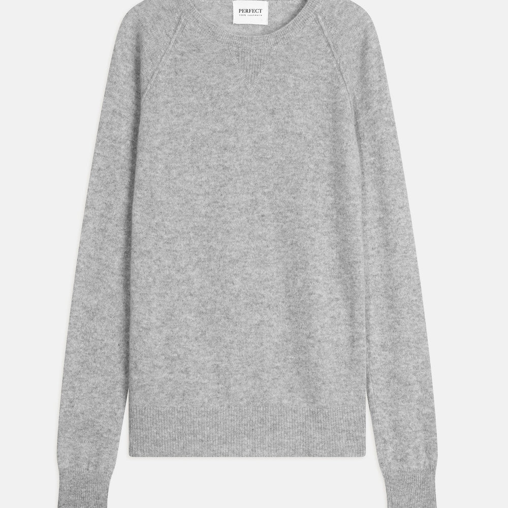 wilma pull col rond nuage chiné 100% cachemire