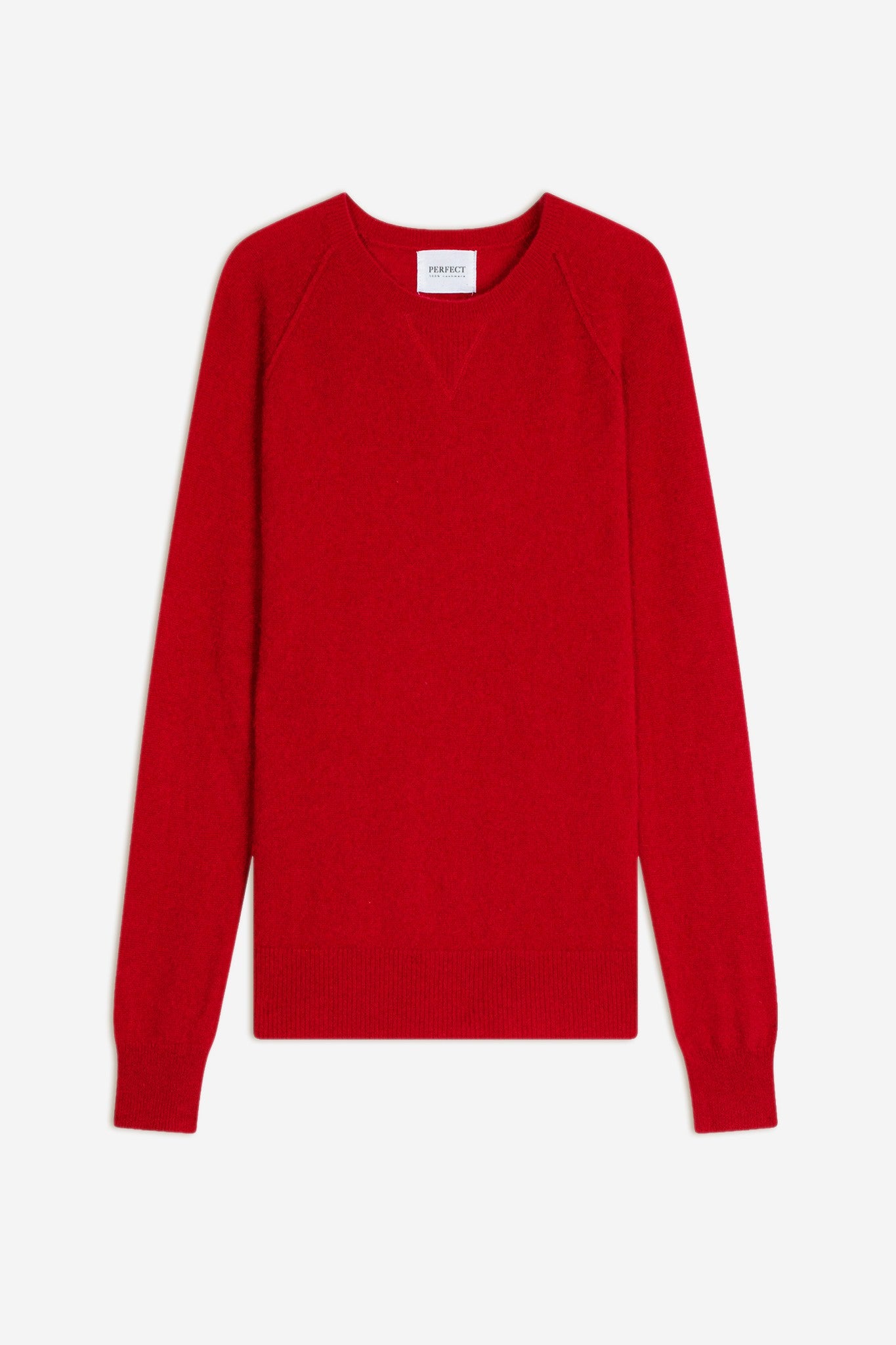 wilma pull col rond rouge 100% cachemire